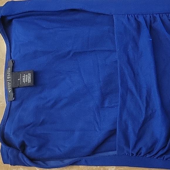 *White House Black Market Cobalt Blue Square Neckline w/ Ruched Front Design, S. - Picture 12 of 15